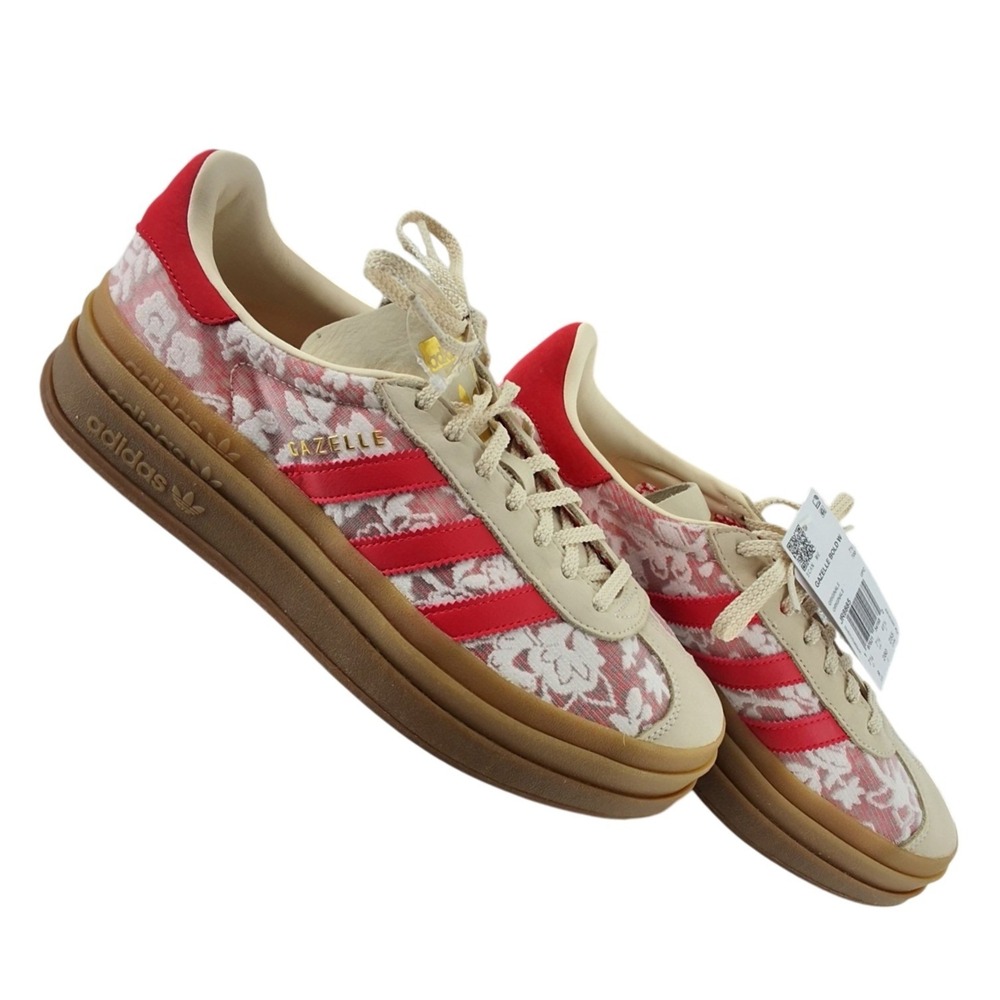 Adidas Gazelle Bold W Liberty London Red Floral Platform Shoes JR8885 Womens 9